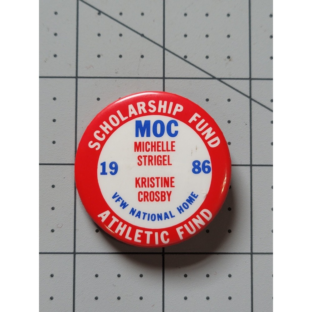MOC Order Of The Cootie VFW Scholarship Fund 1986 Pin Back Button
